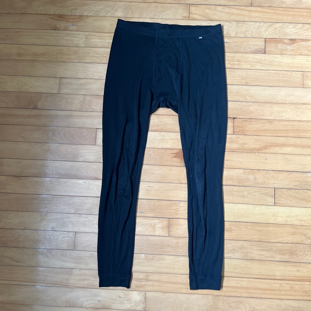 Helly Hansen Mens Lifa Base Layer Pants Black Thermal Leggings Large L 73983